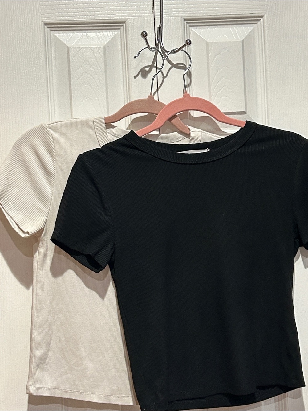 Sage and Stone Classic Crewneck Women's Top in Black and Cream